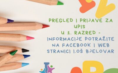 Pregled i prijave za upis u 1. razred