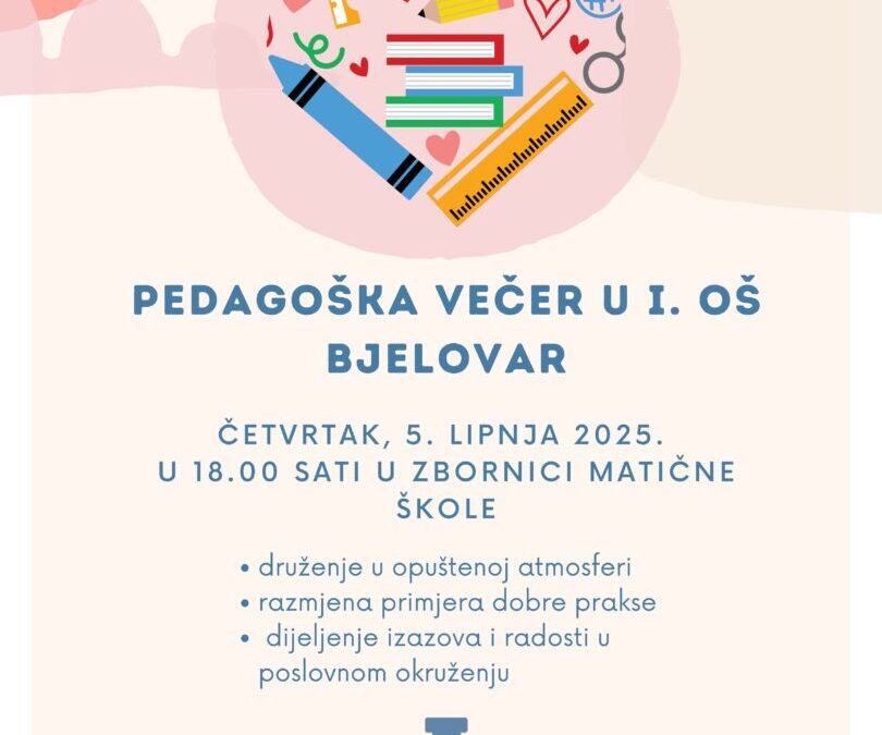 Pedagoška večer u I. osnovnoj školi Bjelovar