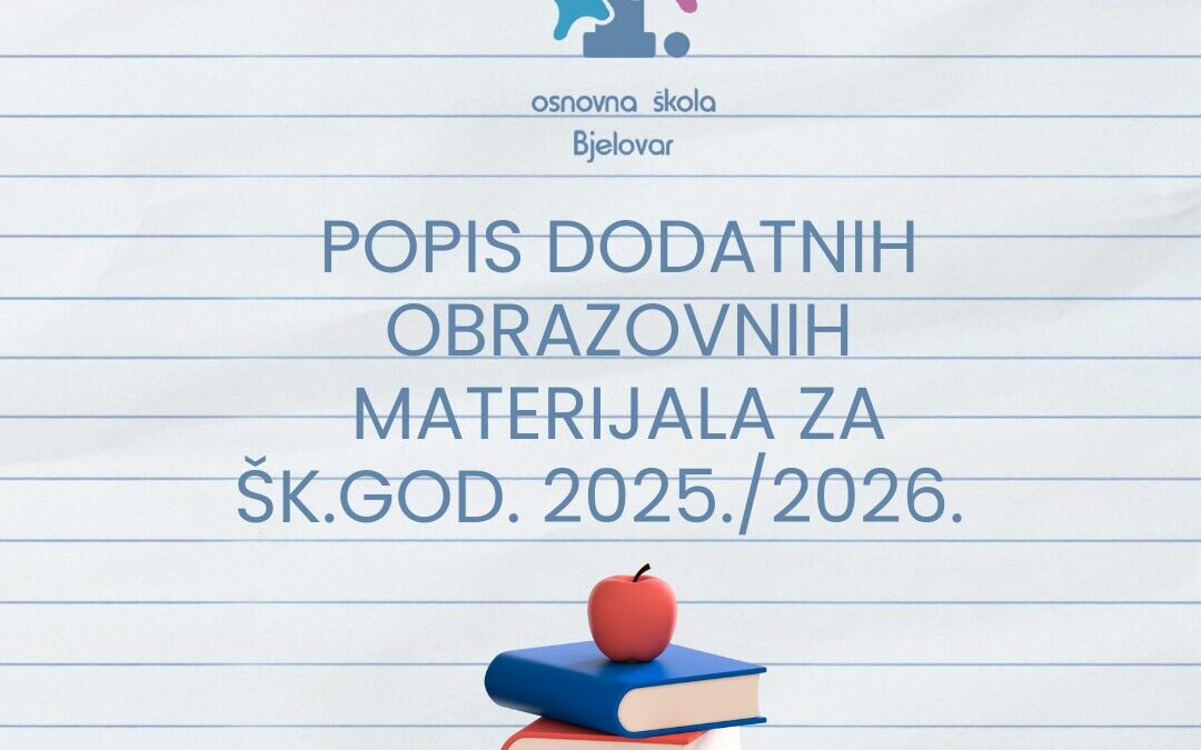 Popis dodatnih obrazovnih materijala za šk. god. 2025./2026.