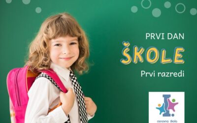 Prvi dan nastave za učenike 1. razreda