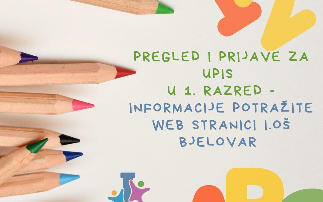 Pregled za upis u prvi razred i prijave za upis